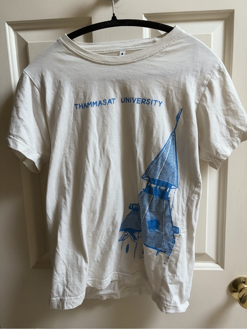 White Graphic Tee - Thammasat University, Bangkok, Thailand